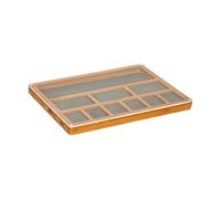 Bokcztml Eficiente tablero de almacenamiento de accesorios para manualidades, solución de almacenamiento de cuentas con múltiples secciones y base de felpa para manualidades