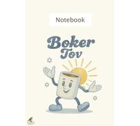 Boker Tov A4 Notebook - Jewish Inspired Morning Design, 160 Lined Pages, Softcover Journal - Designed & Printed in the USA