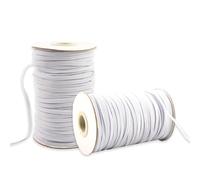 BOKFJBP Cinta de goma de 4 mm de ancho para costura, 50 metros, cinta de costura negra, cinta de tela para el hogar, manualidades, pantalones, no se deforma fácilmente