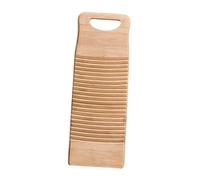 BOKIOESDE Tabla de lavar con textura ondulada, práctica y compacta, de bambú, antideslizante, ideal para limpiar camisetas de niños en casa o en la escuela.