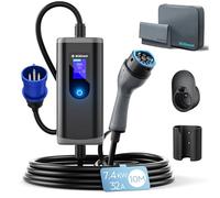 bokman Cargador Coche Eléctrico 7,4kW, 10 Metros / 6-32A / Monofásico / IP65 Impermeable/CEE, Tipo 2 de Carga para Vehículos Eléctricos con Cable