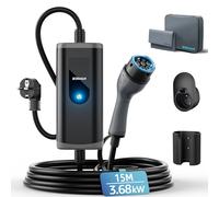 bokman Cargador Coche Electrico Tipo 2, 3,68kW / 16A / 15 Metros / IP65 Impermeable, Monofásico Cable de Carga para Vehículos Eléctricos