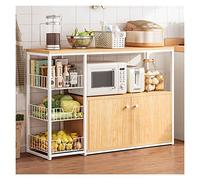 BOKNI Estante Organizador de Cocina, Estante para Panadero, Soporte de Cocina, Estante de Almacenamiento para Uso General, Soporte para microondas, Estante Organizador de Acero de 3 Niveles (Color