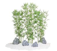 BOKNI Planta de bambú Artificial de 2 m, 1,8 m, 1,5 m, 1,2 m, 1 m, simulación Artificial, Barrera de árbol de bambú, decoración de Pared para Adornos de paisajismo Interior y Exterior (Color: 20 b