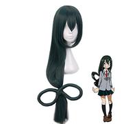 Boku No Hero Academia Asui Tsuyu Cosplay Peluca My Hero Academia Larga Resistencia al calor Pelucas de pelo sintéticas rectas + Tapa de peluca PL-367