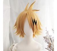 Boku no Hero Academia Kaminari Denki Wig My Hero Academia Heat Resistant Synthetic Hair Cosplay Wigs +Wig Cap + Black Lightening