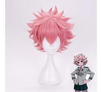 Boku no Hero Academia Mina Ashido Wig My Hero Academia Short Pink Heat Resistant Synthetic Hair Cosplay Wigs + Wig Cap