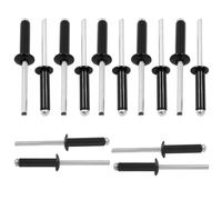 BokWin 100 remaches ciegos de aluminio de 3/16 pulgadas x 3/4 pulgadas, remaches negros Pop de 4.8 x 20 mm, surtido de remaches para kayak, barco marino