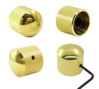 BokWin 4 pomos de metal para guitarra con control de velocidad con llaves Allen para bajo de guitarra eléctrica, diámetro de orificio de 5,5 mm, construcción de metal resistente y diseño de rotación