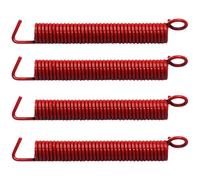 BokWin Muelles de trémolo silenciosos, 4 unidades, resorte de tensión para puente de trémolo para guitarra eléctrica Fender Strat/ST/Stratocaster con funcionamiento suave, pieza de repuesto (rojo)