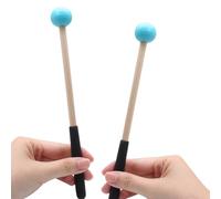 BokWin Paquete de 2 mazos de xilófono de juguete de 8.8 pulgadas, con punta de goma azul, baquetas de percusión para Glockenspiel, tambor de lengua