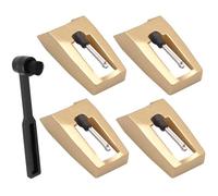 BokWin Paquete de 4 agujas de vinilo dorado de repuesto compatibles con tocadiscos ION, Jenson, Crosley, Victrola, Sylvania, tocadiscos Phonograph LP