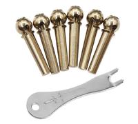 BOKWORE Juego de 6 pasadores de latón para guitarra acústica con puente de guitarra