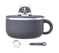Bol de aislamiento instantáneo genérico - PP 304 Stainless Steel 19 x 13 cm | Heat Insulation Noodle Maker Bowl, 1200 ml | Kitchen College Dorm Apartment Dining Tool For Students And Meal Prep