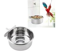 Bol de nourriture et d'eau pour perroquets, mangeoire en Acier inoxydable pour Cage, mangeoire résistante aux morsures pour perroquets, mangeoire d'eau pour perruches, perroquets (Metro)