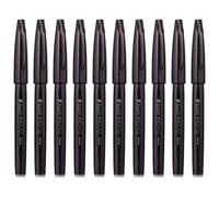 Bol grafo de punta de pincel Pentel Fude Touch (SES15C-A), tinta negra, como el B