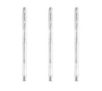 Bol grafo de tinta gel Uni-Ball Signo Angelic UM-120AC de 0,7 mm, tinta blanca. Paquete de 3 bol grafos.