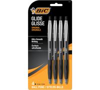 Bol grafo retr ctil BIC Atlantis Original, punta mediana, 1,0 mm, color negro, 4 unidades