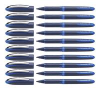Bol grafo Schneider One Business Rollerball de 0,6 mm, punta ultrasuave, cuerpo azul, tinta azul, caja de 10 bol grafos (183003)
