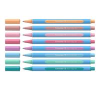 Bol grafo Schneider Slider Edge Pastel XB (Extra Ancho), cuerpo azul claro de 1,4 mm, tintas variadas, estuche ajustable, soporte para 8 bol graf