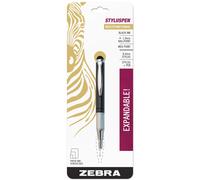 Bol grafo telesc pico Zebra StylusPen, punta mediana, 1,0 mm, tinta negra, cuerpo gris, 1 unidad