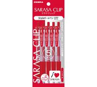 Bol grafo Zebra Sarasa Clip P-JJ15-R5 Gel Ballpoint 0.5 Rojo 5 Piezas