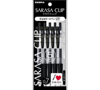 Bol grafo Zebra Sarasa Clip P-JJB15-BK5 de gel de 0,7 mm (0,03 pulgadas) negro (5 unidades)