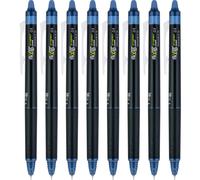 Bol grafos de tinta de gel borrables PILOT FriXion Synergy Clicker, punta extrafina, tinta azul marino, paquete de 8 (17852)