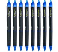 Bol grafos de tinta de gel borrables PILOT FriXion Synergy Clicker, punta extrafina, tinta azul, paquete de 8 (17849)