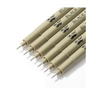 Bol grafos Mr. Pen de punta microfina negra de 0,25 mm, paquete de 6, para dibujar y bocetar