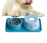 Bol Interactivo Lamedor con Pelota para Perros | Plato Antiahogo de Silicona 2 en 1 Alimentación Lenta,Lento para Perros 500 ml - para Lamer Y Comer Líquidos Premios Yogur Y Comidas