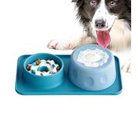 Bol Interactivo Lamedor con Pelota para Perros | Plato De Silicona 2 En 1 Antiatragantamiento Y Antideslizante,Lento para Perros 500ml,para Lamer Premios Líquidos, Yogur Y Enriquecimiento Alimenticio