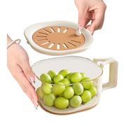 Bol Limpiador De Frutas 2 En 1 Multifuncional Con Asa Plegable Y Tapa Del