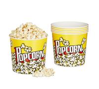 Bol palomitas cubos de popcorn recipiente vintage 2,8 L amarillo reutilizable