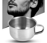 Bol Para Espuma De Afeitar Afeitado Cepillo Tazón, Acero Inoxidable Metal Jabón Taza Tazón De La Copa De Afeitadora Limpieza Espuma Herramienta De Tejón Jabón De Afeitar Tazones Tazones Taza De