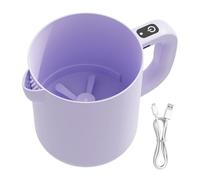 Bol para lavadora de arroz de 1 litro, licuadora de cocina compacta, herramienta de mezcla recargable, batidor y colador eléctrico, práctico dispositivo de filtrado para hornear y lavar