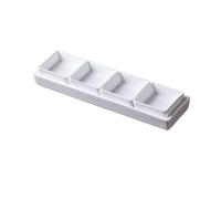 Bol pequeño para salsa Juego de bandejas rectangulares cerámica, cuatro compartimentos, combinación platos sabor, plato for salsa, for aperitivos y Buffet