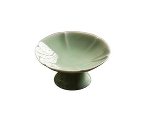 Bol pequeño para salsa Plato de cerámica for condimentos, bandeja multiusos, plato for servir, frutero, vajilla cocina(Light green)