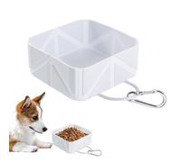 Bol Replegable Portátil Mascota (500ml) - Bebedero Perro Gato Viaje Plegable | Cuenco Silicona Plegable para Senderismo Acampada Viajeros, Dueños Mascotas, Dosificador Manual,