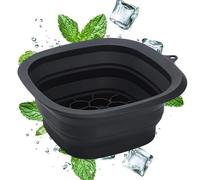 Bol rosto hielo - Cuba silicona agua fría | Cuenco plegable hielo cuidado piel | Palangana compresa portátil, recipiente refrescante terapia, diseño flexible hermético para hogar residencia