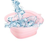 Bol rosto hielo - Cuba silicona agua fría | Cuenco plegable hielo cuidado piel | Palangana compresa portátil, recipiente refrescante terapia, diseño flexible hermético para hogar residencia