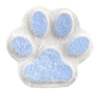 Bola antiestrés Linda Pata de Gato 5,9 en Azul y Blanco Bola Grande para apretar Bolas sensoriales para aliviar el estrés de Silicona Suave y Segura con Superficie flocada Juguete para Apretar Fidget