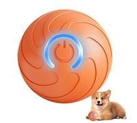 Bola automática para juegos para perros - Bola de juguete inteligente para cachorros - Bola giratoria automática para jugar cómodamente cargada y entretenida para siempre con luz LED adecuada para