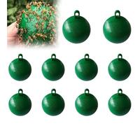 Bola Colgante Atrapamoscas - 10 Piezas, Trampa Pegajosa para Moscas y Frutas, 3.27 Pulgadas Cattador de Mosca Resistente al Agua Resistente al Sol con una Trampa para Colgar Adhesivo Práctico para
