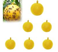 Bola Colgante Atrapamoscas - 10 Piezas, Trampa Pegajosa para Moscas y Frutas, 3.27 Pulgadas Cattador de Mosca Resistente al Agua Resistente al Sol con una Trampa para Colgar Adhesivo Práctico para