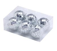 Bola con acabado de lámina plateada, compatible con foco y motor giratorio (no incluidos), ideal para eventos de DJ, bodas, discotecas y decoración de Navidad