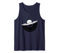 Bola con anillos y sombras paralelas, como un planeta Camiseta sin Mangas