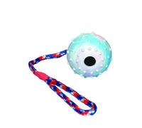 Bola con cuerda, goma natural ø 7/30 cm lima/rosa