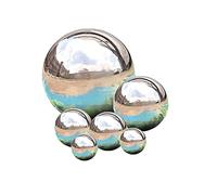 Bola de Acero Inoxidable, 6 Piezas de 50 a 150 mm, Globo Brillante Pulido, Reflectante, Esferas de Jardín Lisas, sin Costuras, para el Hogar, Jardín, Decoración de Carretera al Aire Libre (6 Piezas)