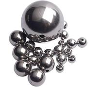 Bola de acero, rodamientos de bolas, 1 pieza de 14 mm a 60 mm, accesorios de bricolaje de acero inoxidable, perforación, bola de acero sólido(OD18mm x Hole3mm)